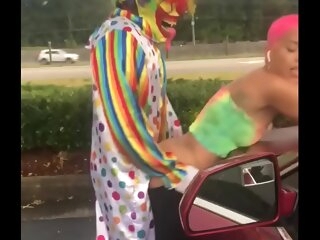 Gibby The Clown fucks Jasamine Banks outside in broad broad daylight